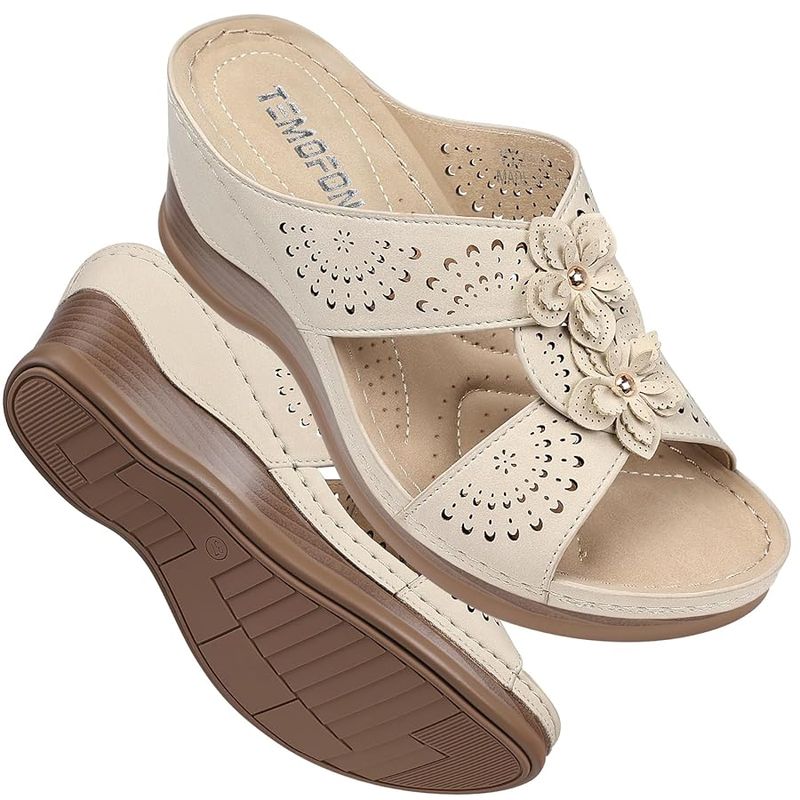 Perforated Leather Slides