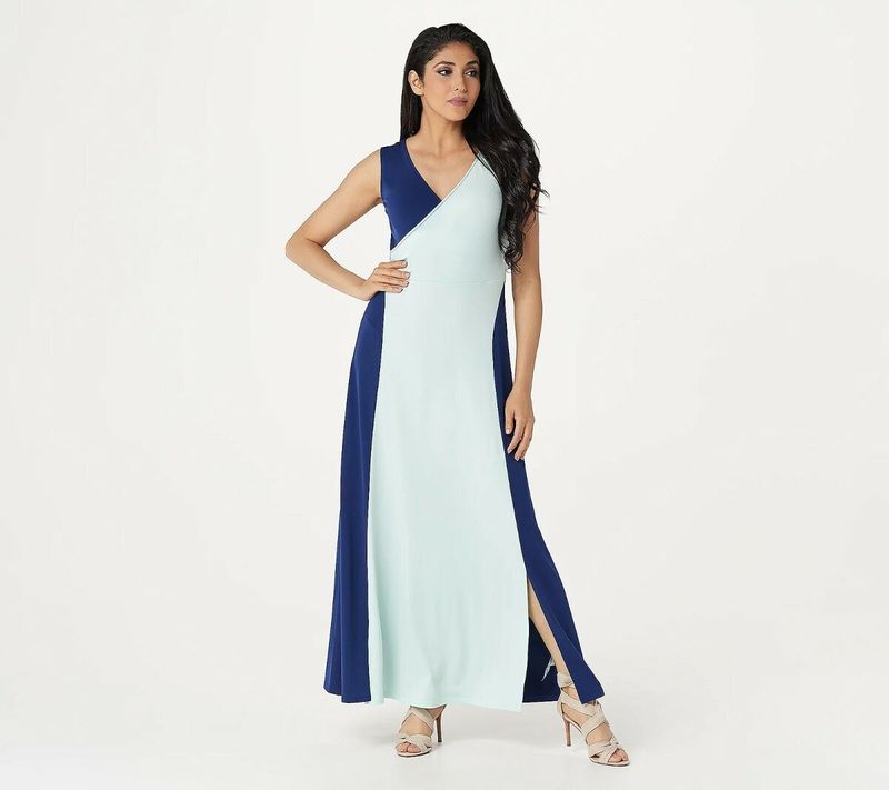 Vertical Color-Block Dress