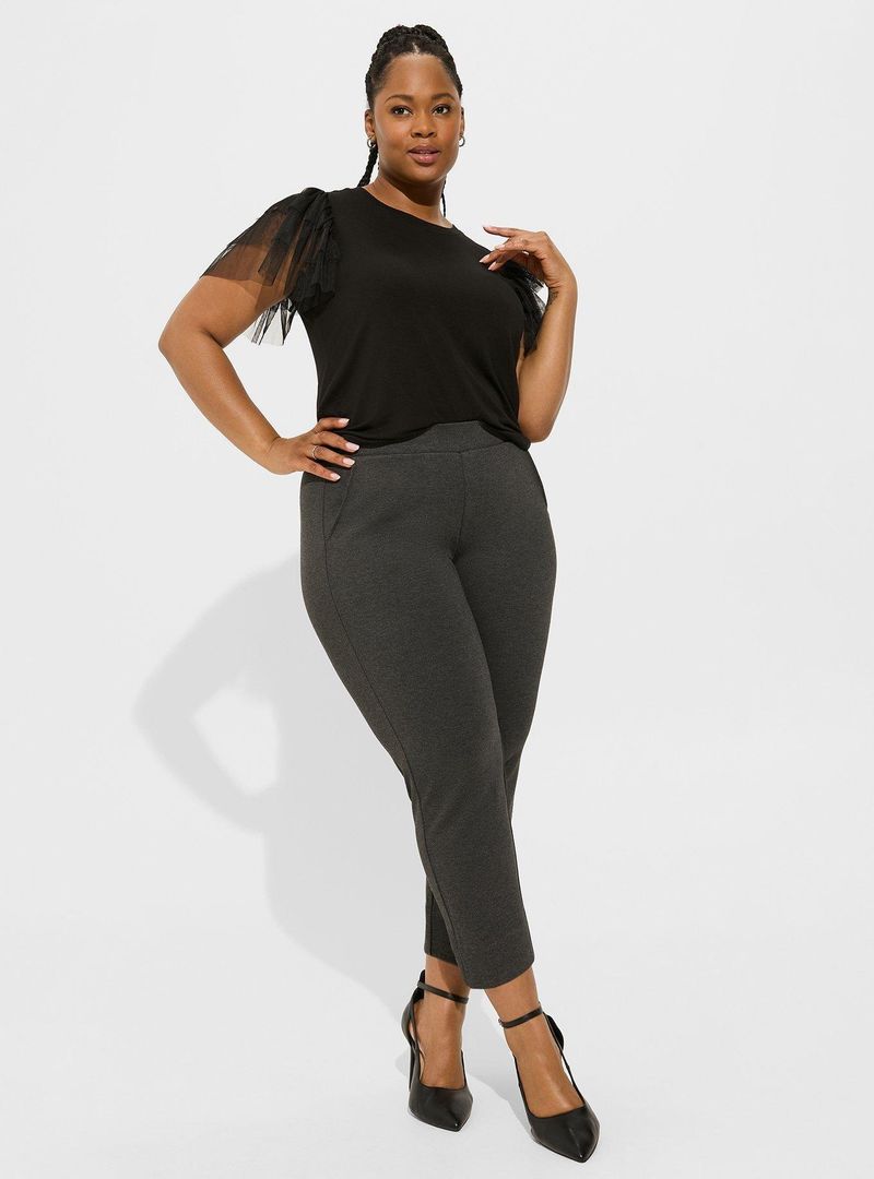 Ponte Knit Pants & Asymmetrical Tunics