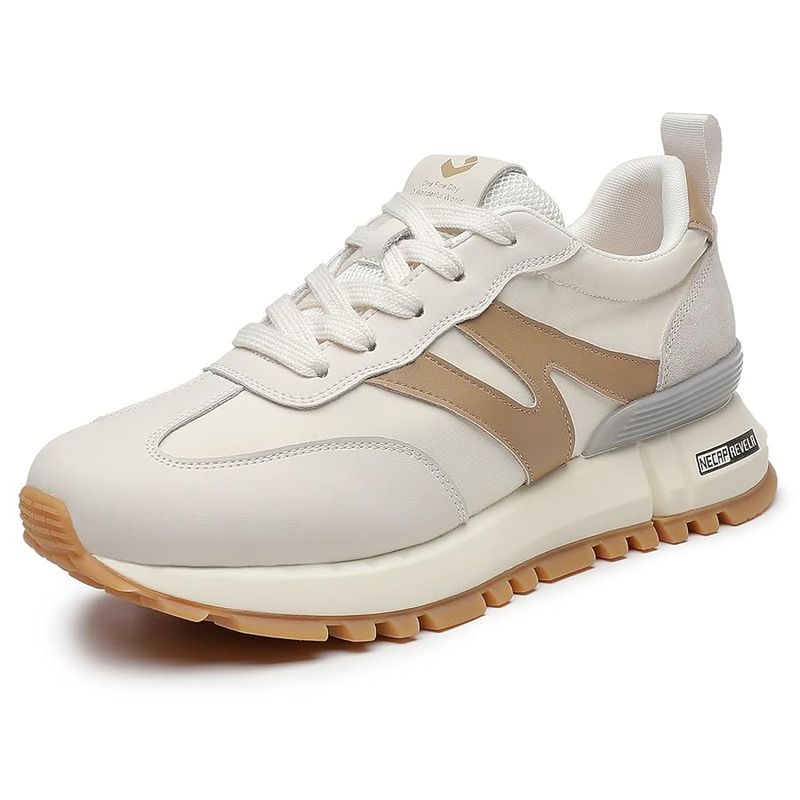 Cushioned Sneakers in Neutral Colors