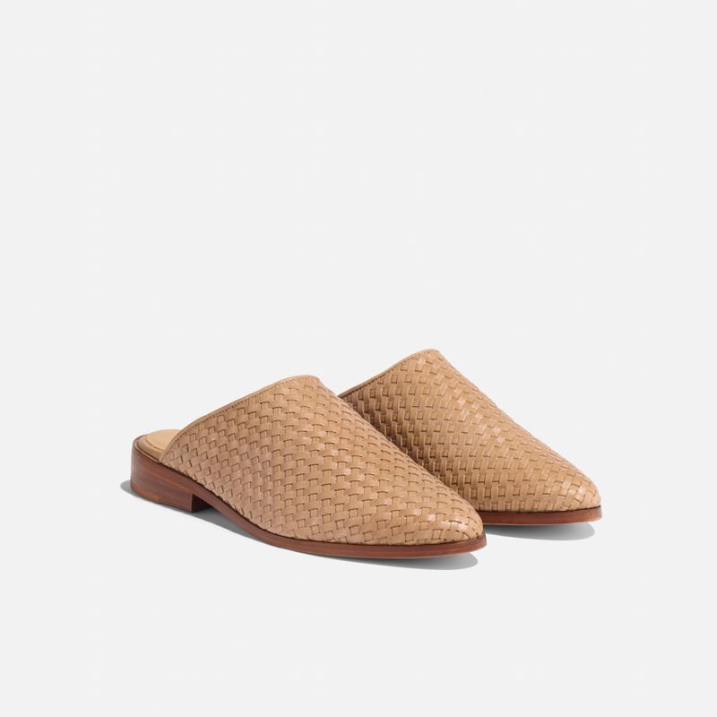Woven Leather Mules