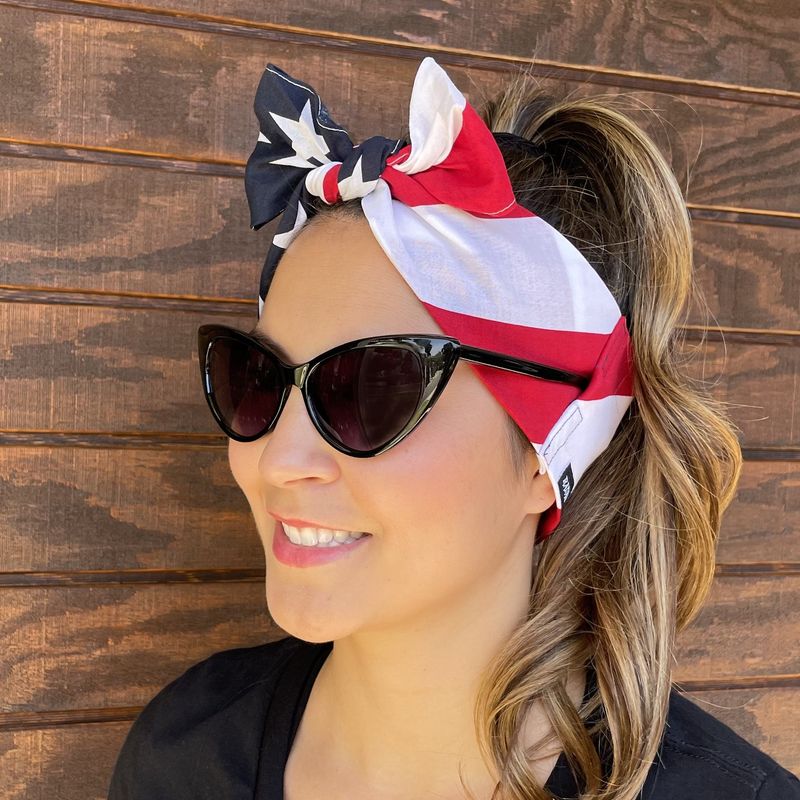 American Flag Bandana Styling