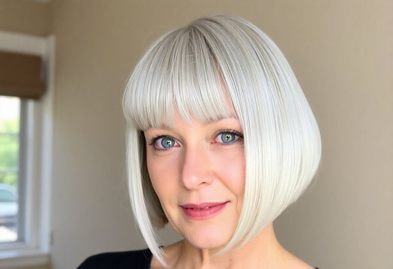 Micro-Banged Angled Bob