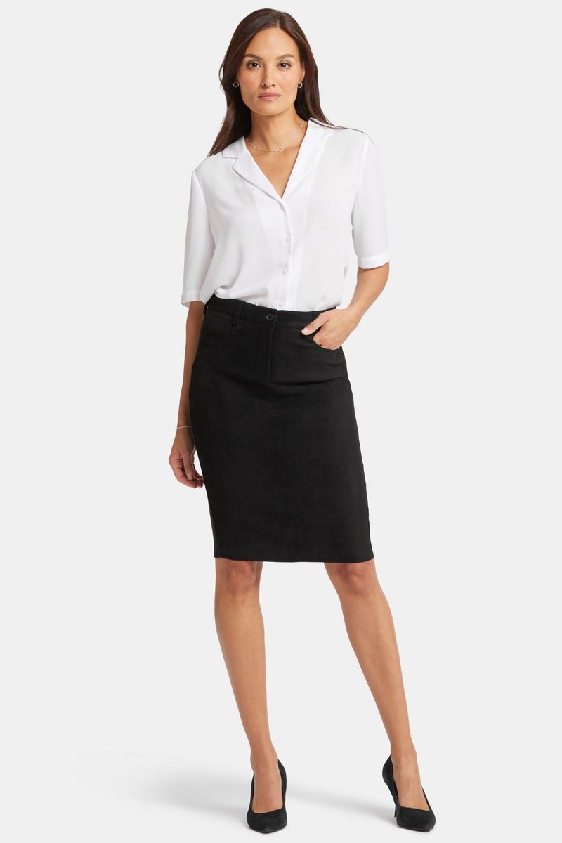Stretchy Pencil Skirts With Wide Waistbands