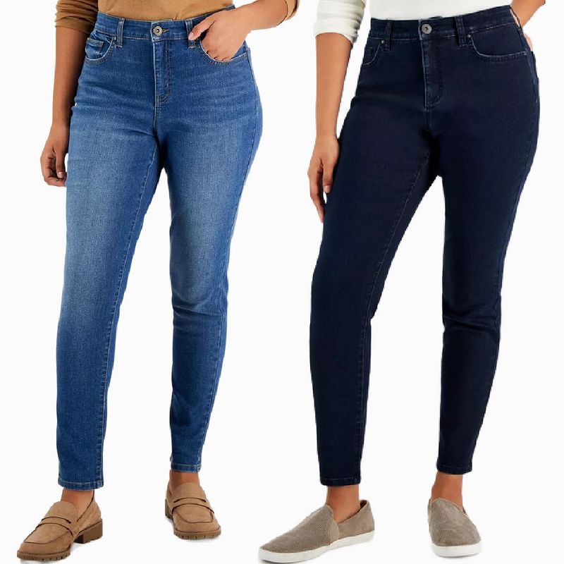 Side-Panel Skinny Jeans
