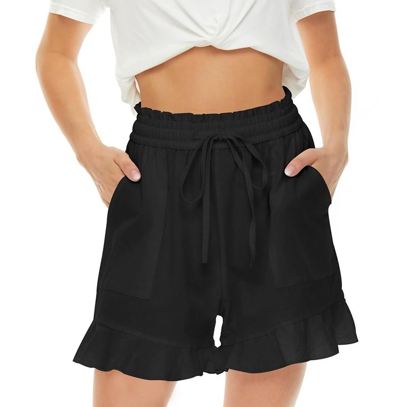 Crease-Resistant Drawstring Shorts