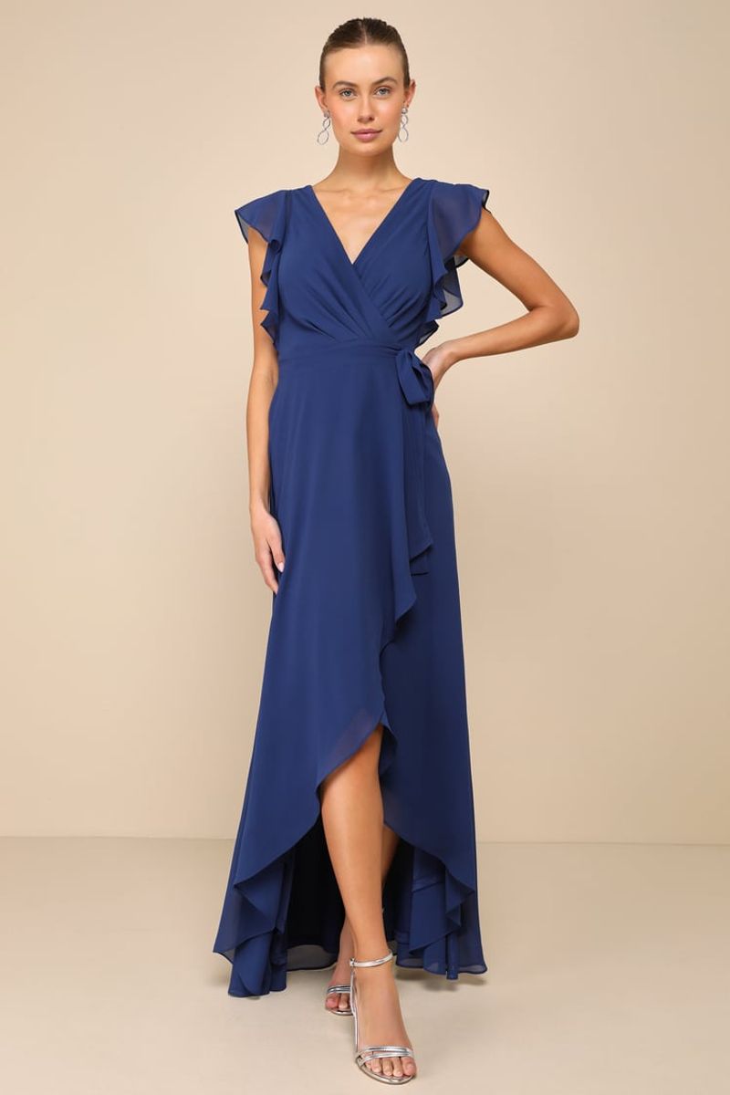 Wrap Maxi With Ruffled Hem