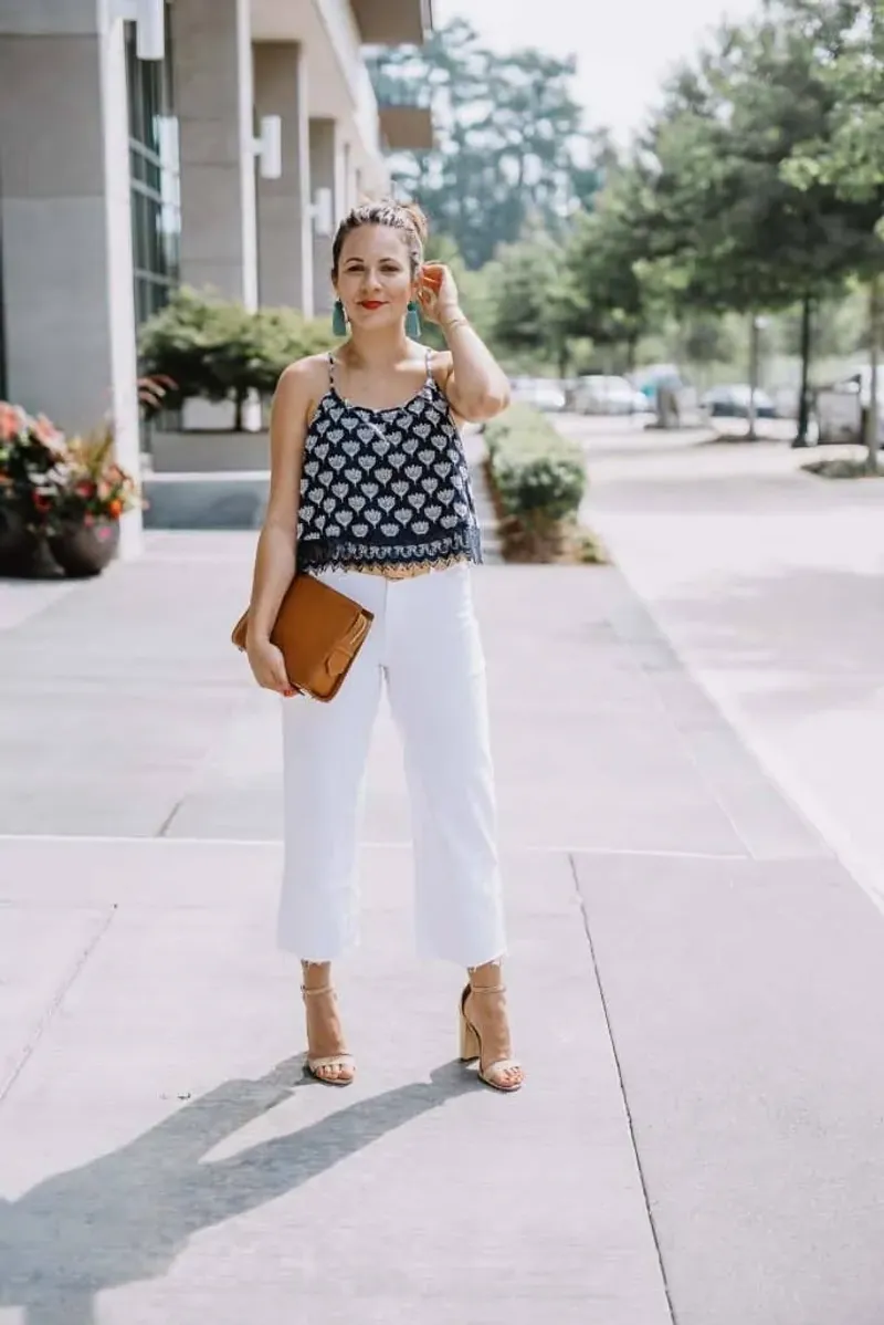 Wide-Leg Cropped Trousers