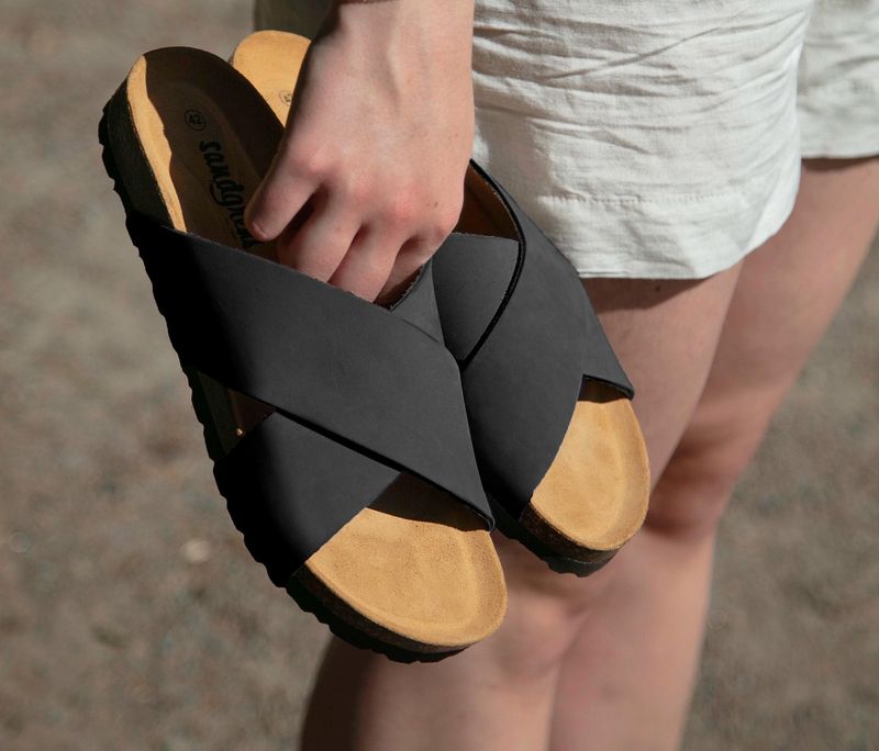 Cushioned Cork Footbed Slides