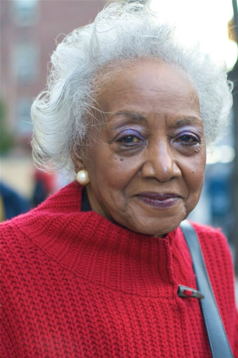 Purple Eyeshadow with Gray Hair Styles