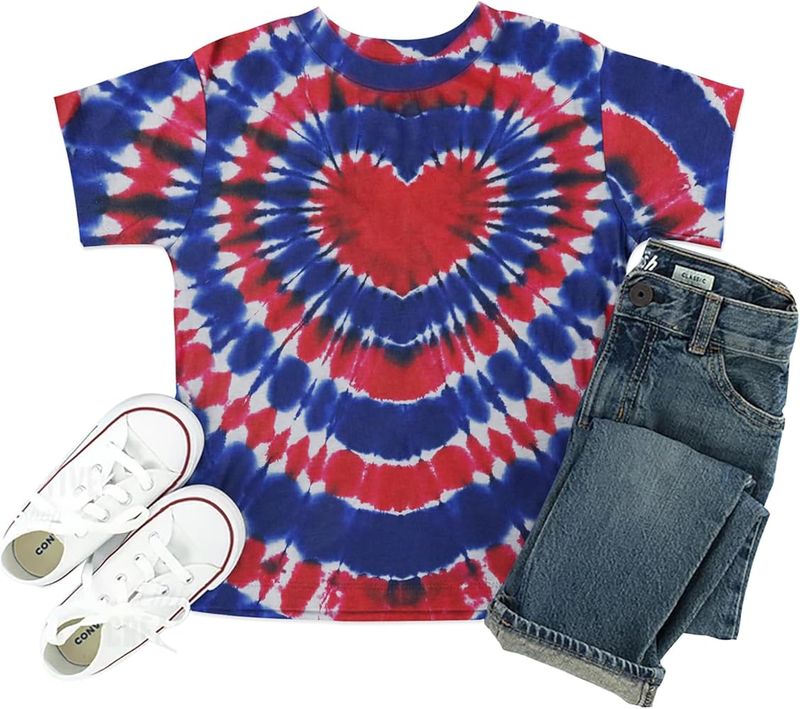 CROWD-PLEASER: Tie-Dye Red, White and Blue T-Shirt