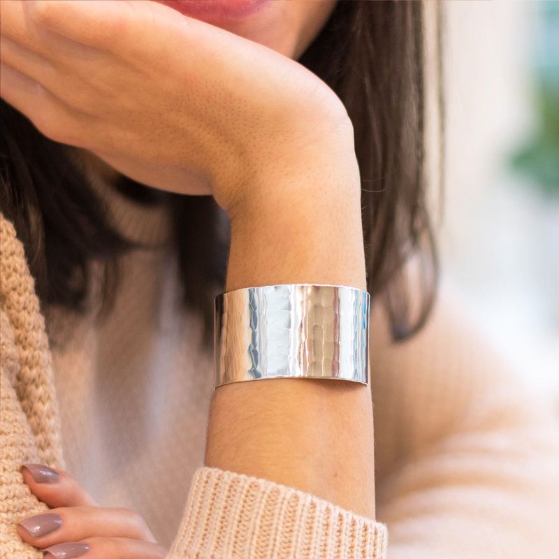 Hammered Silver Cuff