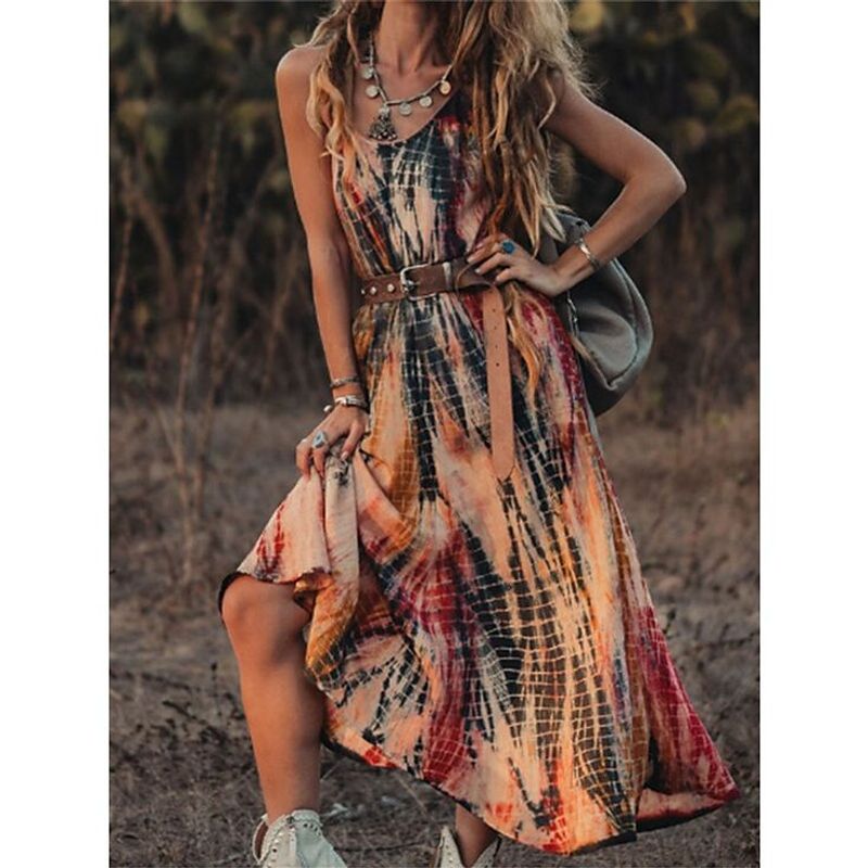 Tie-Dye Swing Dress