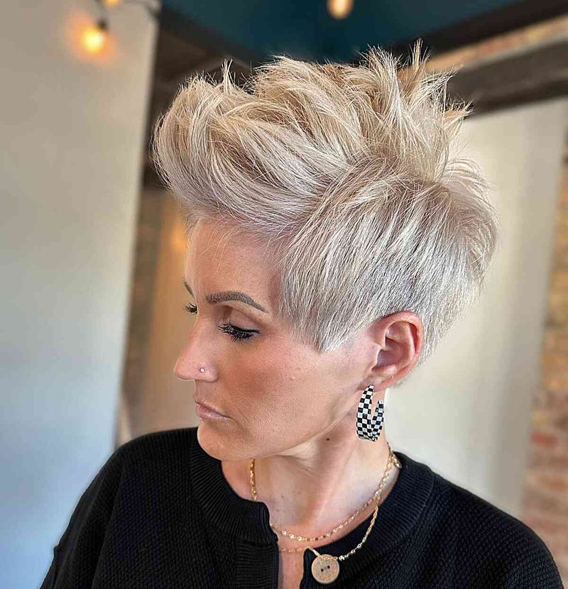 Platinum Spiky Pixie
