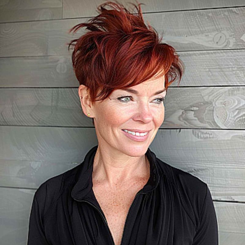 Tapered Pixie with Long Fringe