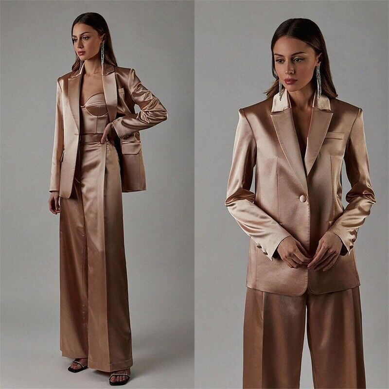 Tailored Pantsuit with Silky Camisole