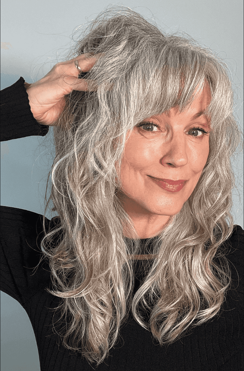Layered Curls with Volume on Top
