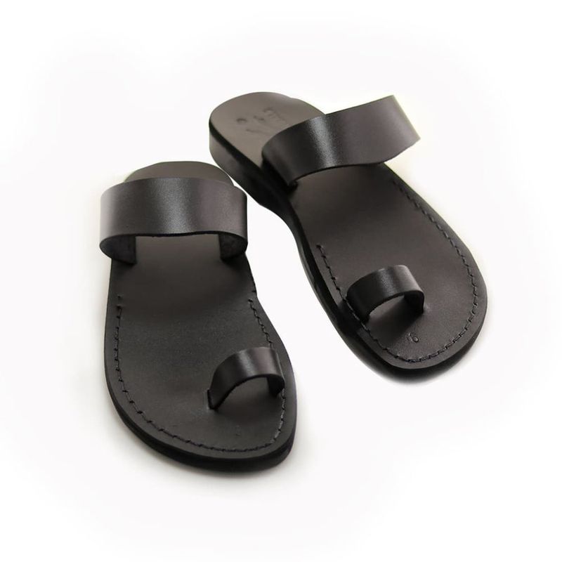 Minimalist Leather Slide Sandals