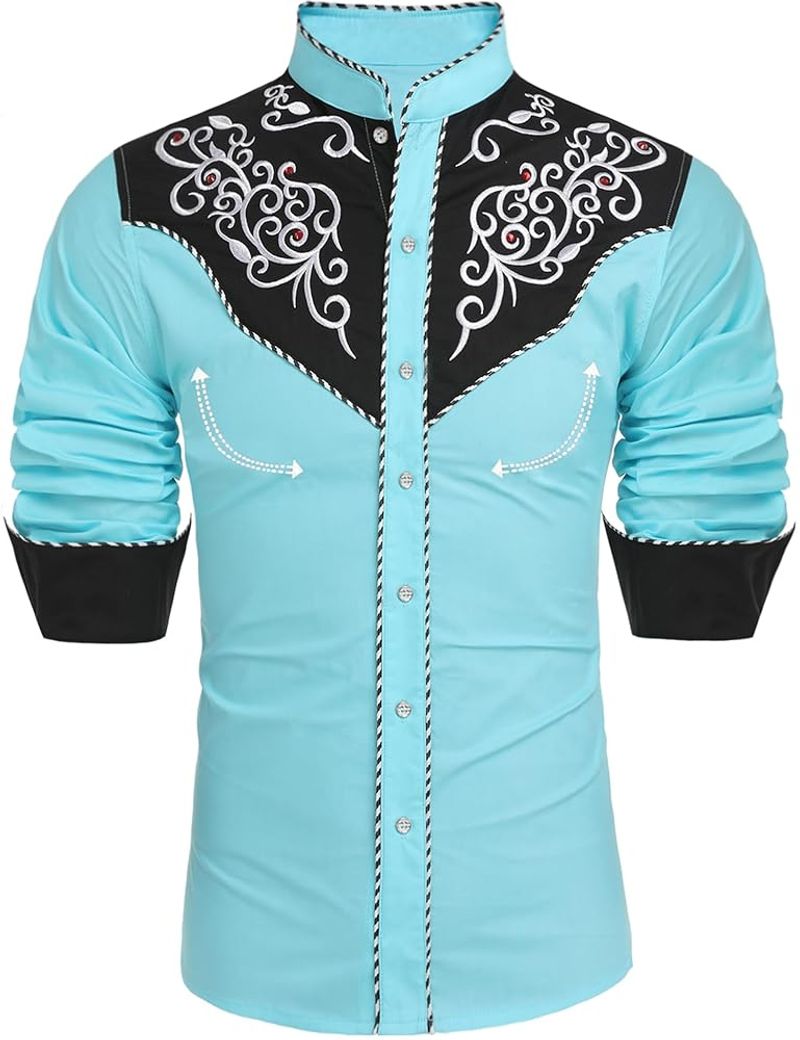 Western Shirts With Excessive Piping And Contrast Stitching
