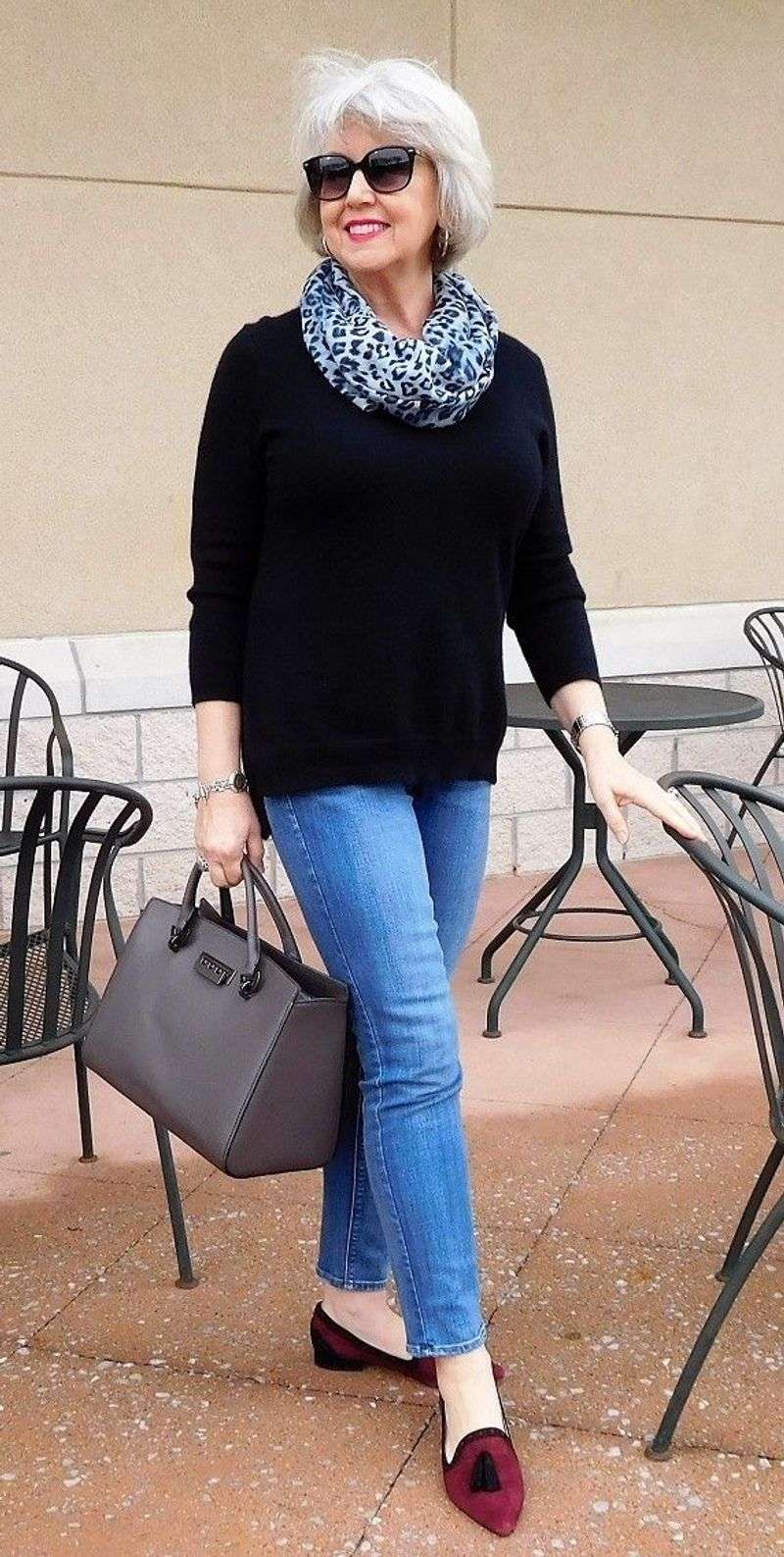 Soft Knit Sweater and Straight-Leg Jeans