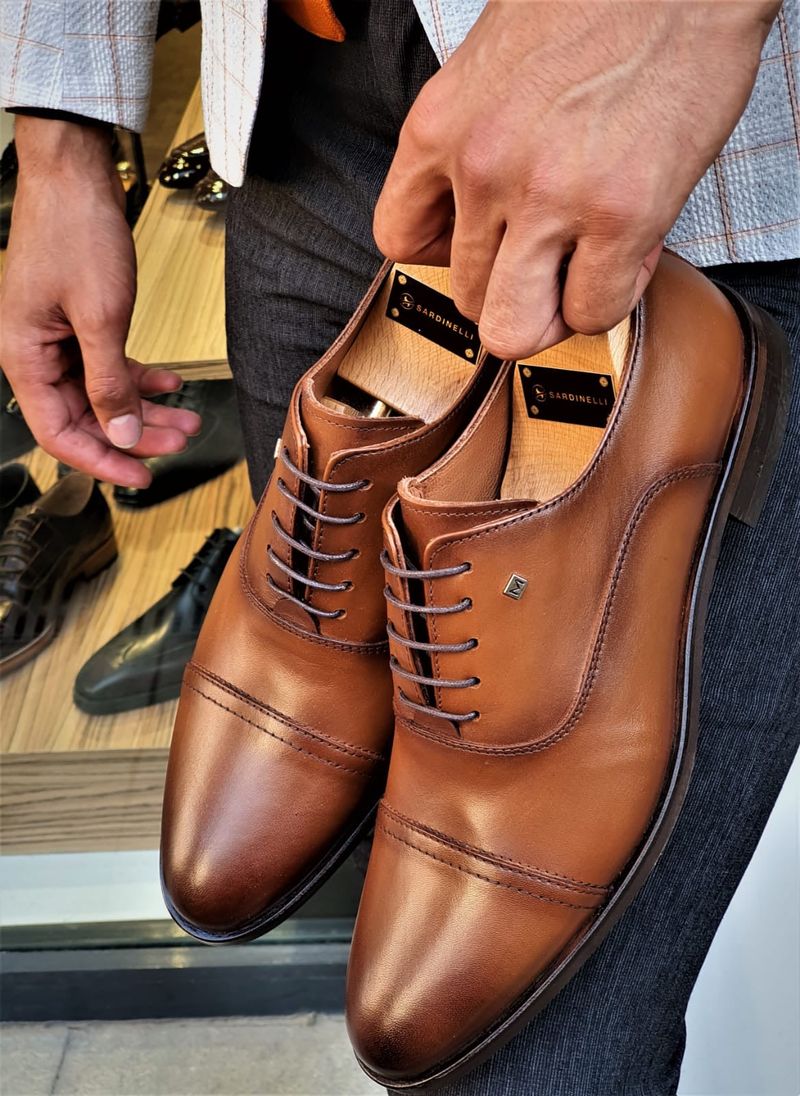 Brown Leather Oxford Shoes