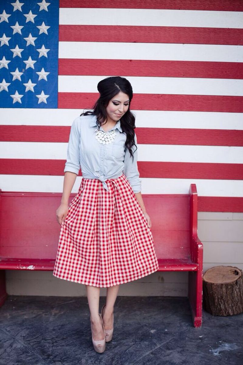 Chambray and Red Gingham
