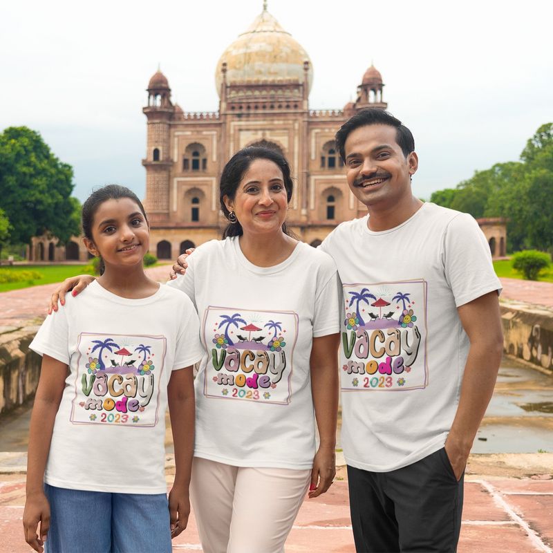 Matching Family T-shirts With Vacation Slogans