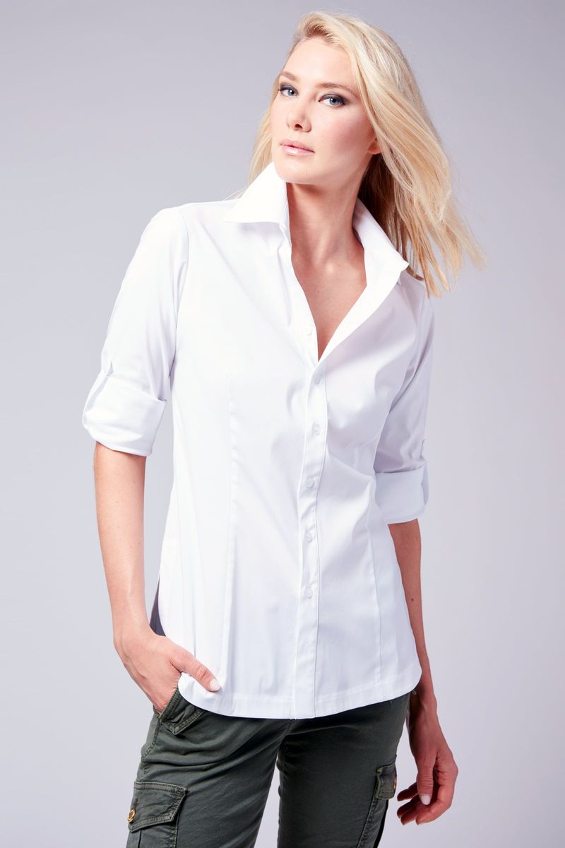 Crisp White Button-Down