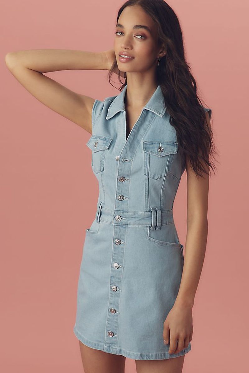 Collared Mini With Patch Pockets