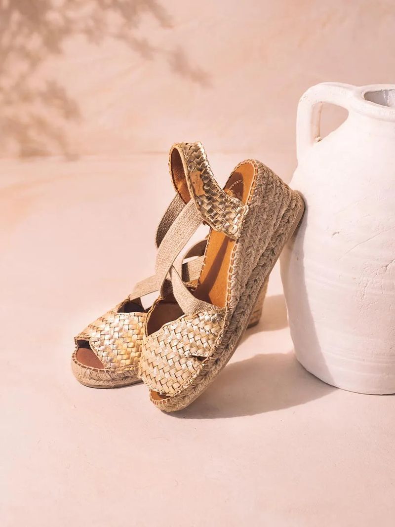 Woven Leather Platforms