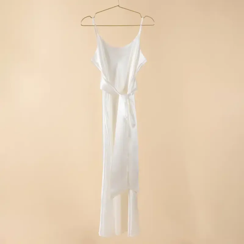 Milk Protein Fabric Wrap Dress