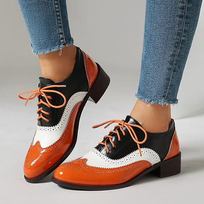 Perforated Leather Oxfords