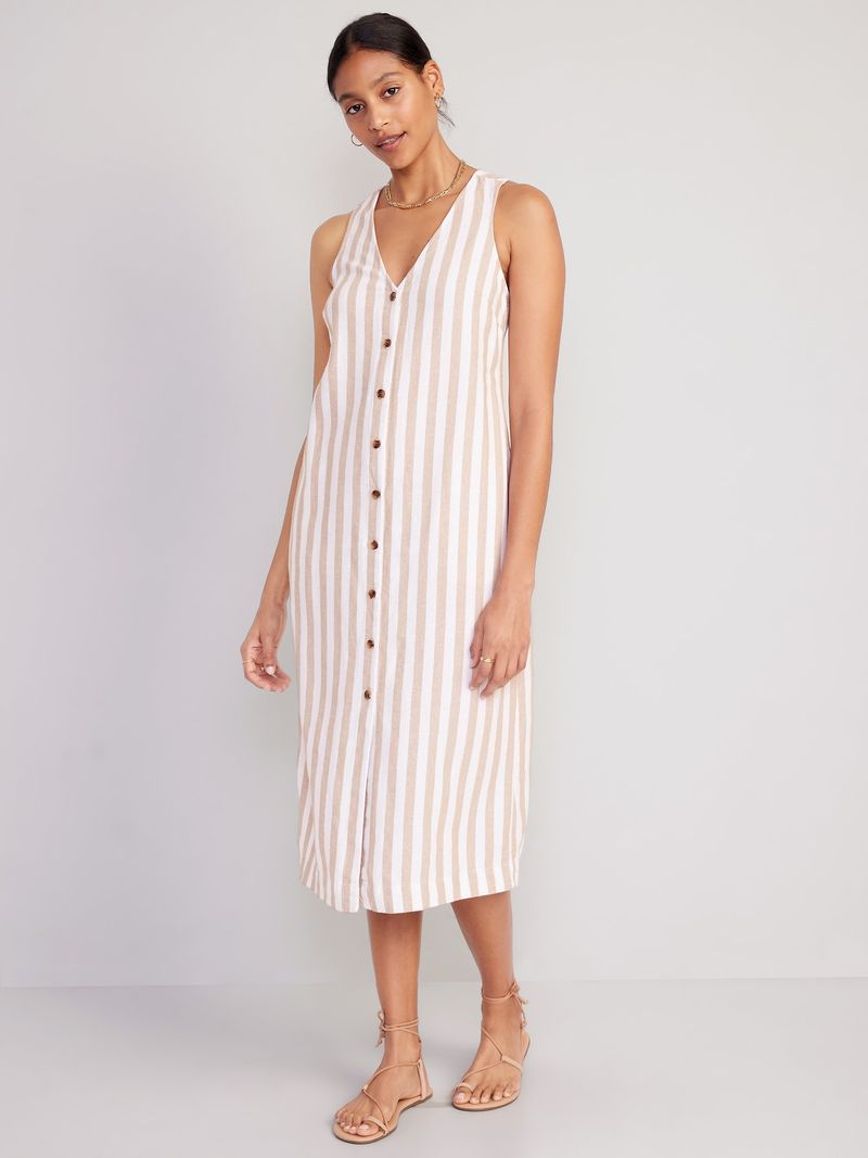 Sleeveless Button-Front Classic