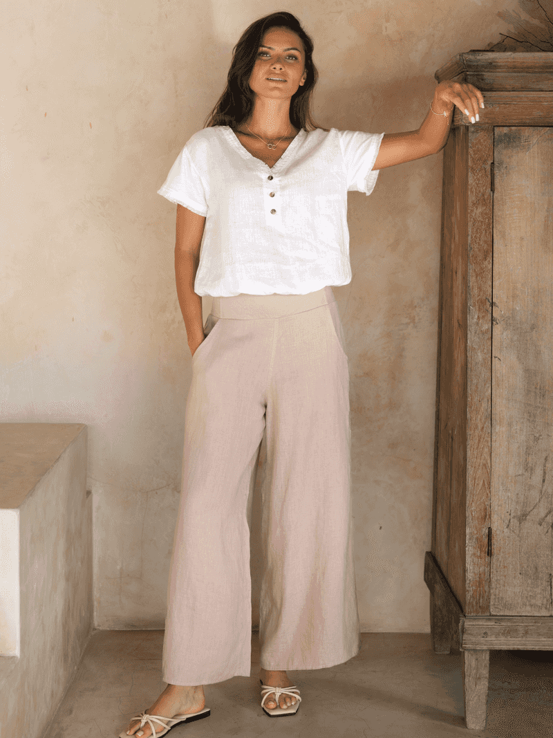 Bamboo-Linen Blend Culottes