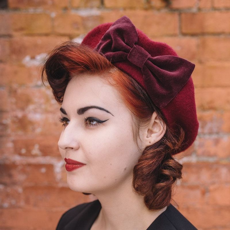 Wine-Colored Beret