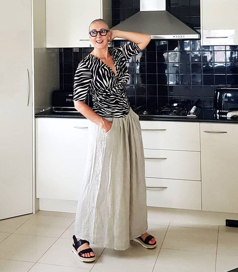 Pleated Palazzo Pants