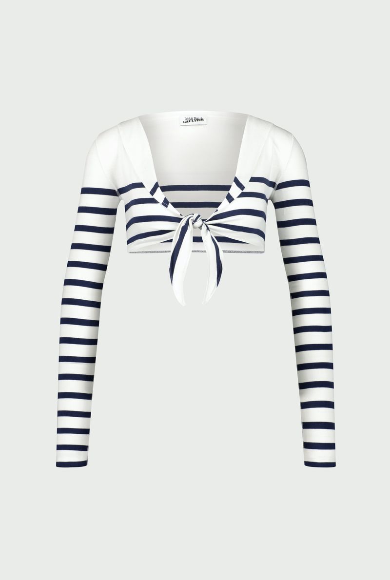 Striped Sailor Tie-Front