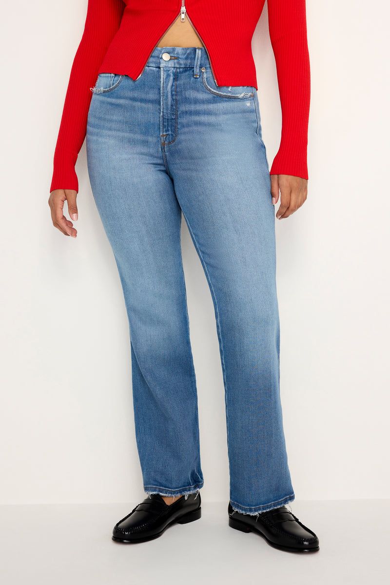 Contoured Waistband Straight Legs