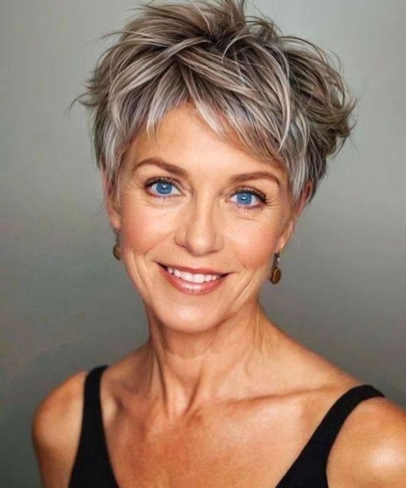 Tapered Pixie With Long Bangs