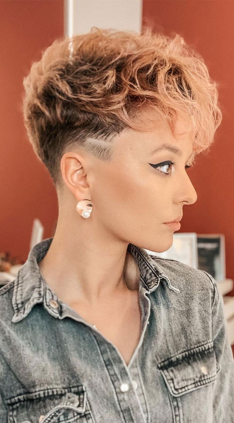 Curly Pixie with Undercut