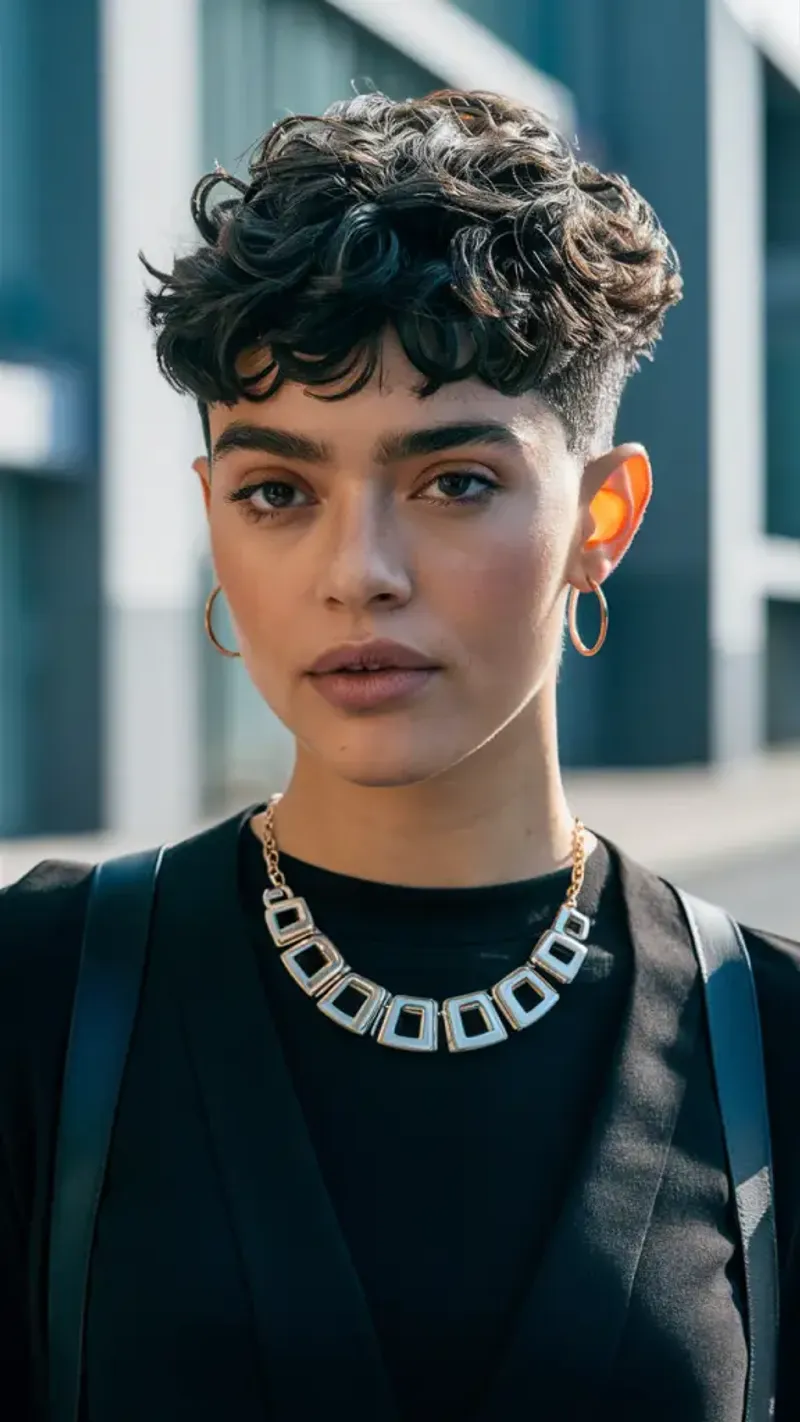 Textured Bowl Cut with Curly Fringe