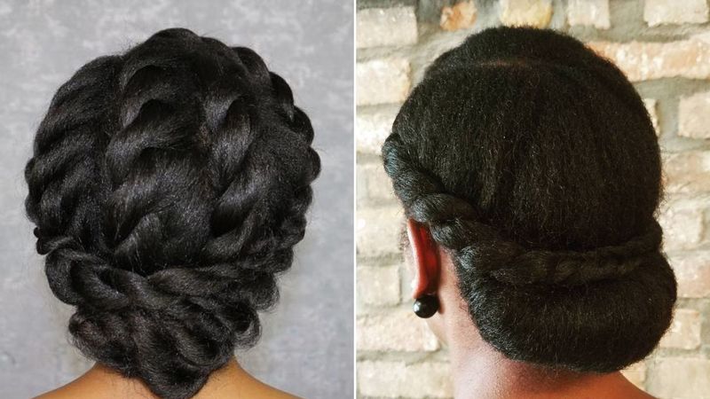 Sculptural Updo with Twists