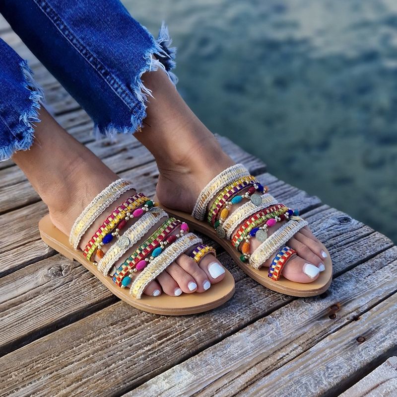 Embellished Flat Sandals