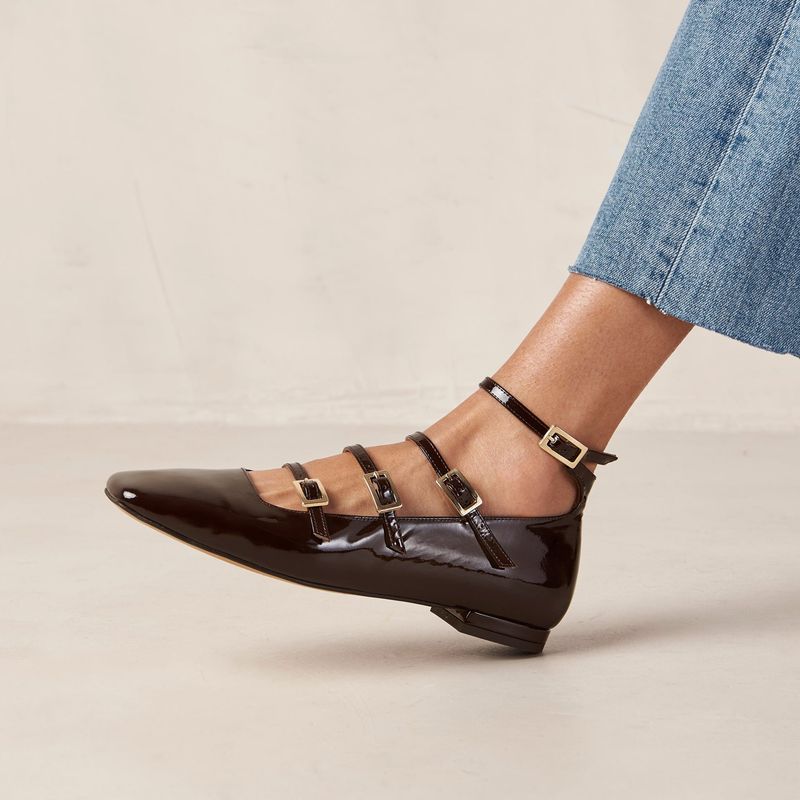 Ballet Flats With Ankle Straps