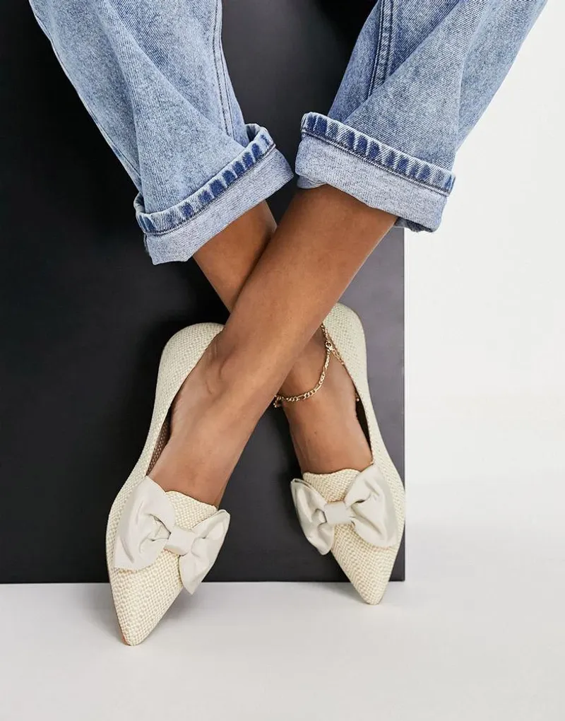 Bow-Tied Ballet Flats