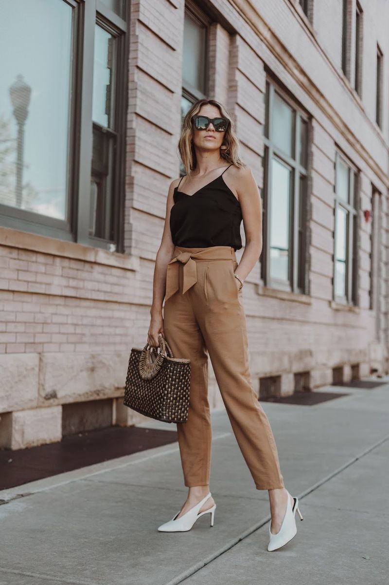Paper Bag Pants and Cropped Blouse