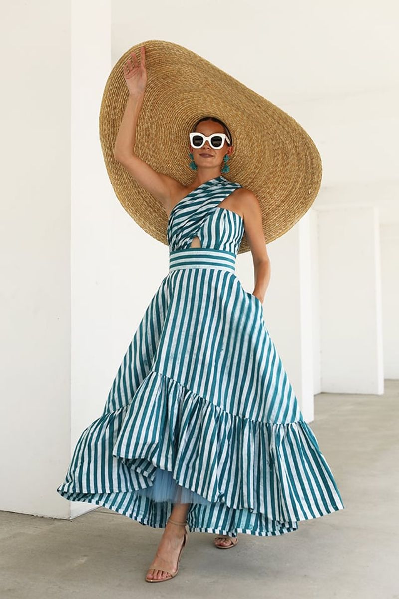 Wide-Brim Hat & Maxi for Sun-Kissed Elegance