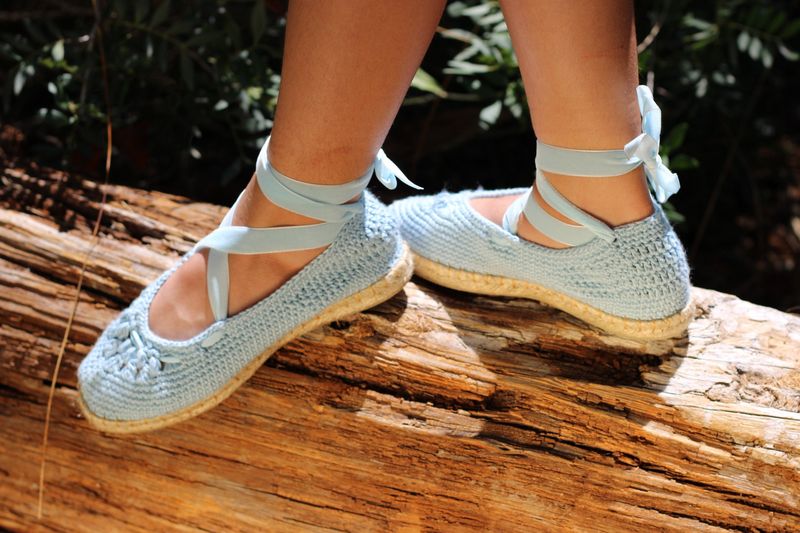 Crocheted Cotton Flats