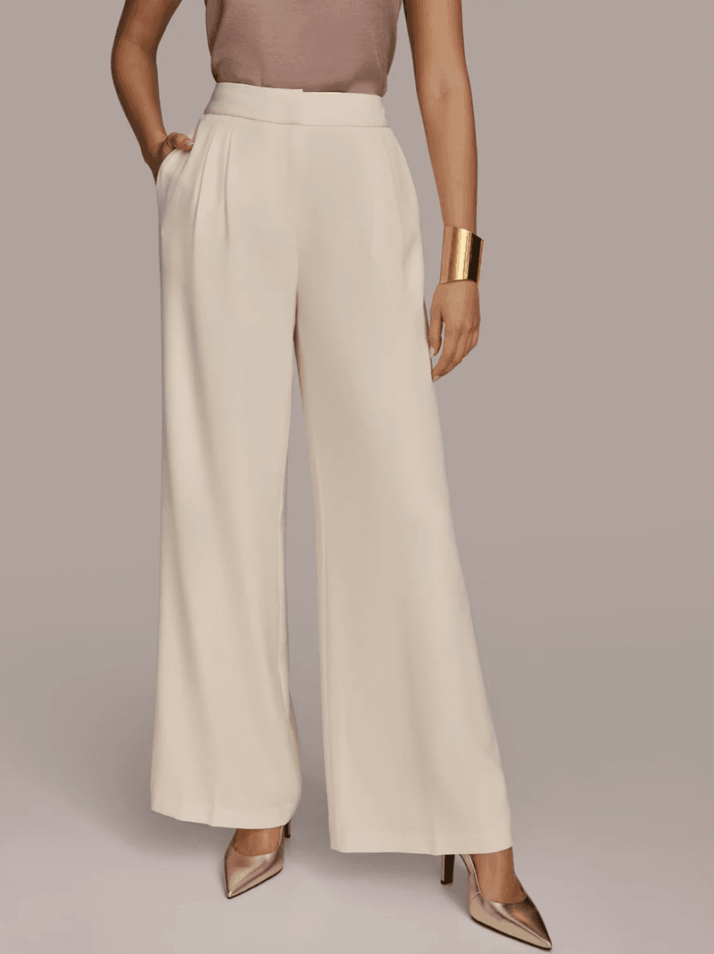 Farewell Elastic-Waist Pants, Welcome Tailored Wide-Legs