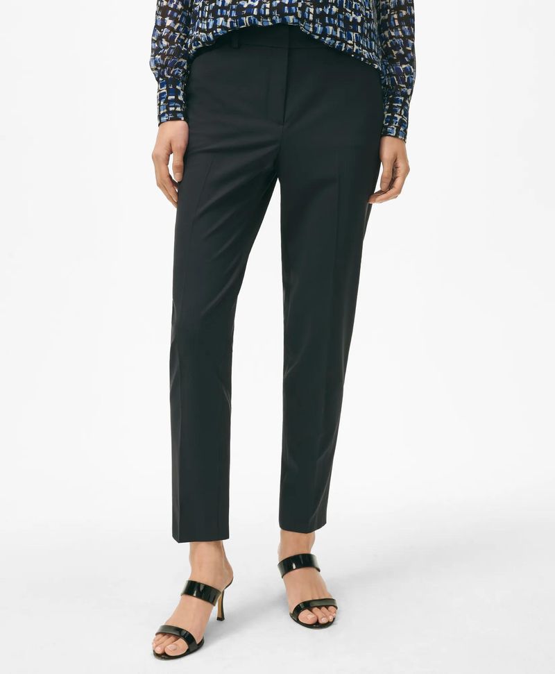 Slim-Leg Stretch Wool Trousers